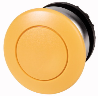 Головка кнопки грибовидная, без фиксации, цвет желтый
