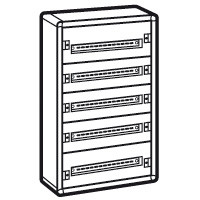 Распределительный шкаф с металлическим корпусом XL³ 160 - для модульного оборудования - 5 реек - 900x575x147