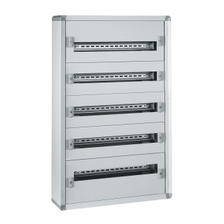 Распределительный шкаф с металлическим корпусом XL³ 160 - для модульного оборудования - 5 реек - 900x575x147