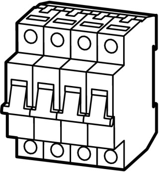 Автоматический выключатель 16А, кривая отключения С, 4 полюса, откл. способность 25 кА