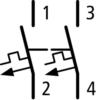 Автоматический выключатель 15А, кривая отключения В, 2 полюса, откл. способность 15 кА