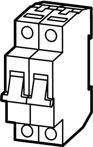 Автоматический выключатель 1,6А, кривая отключения К, 2 полюса, откл. способность 15 кА
