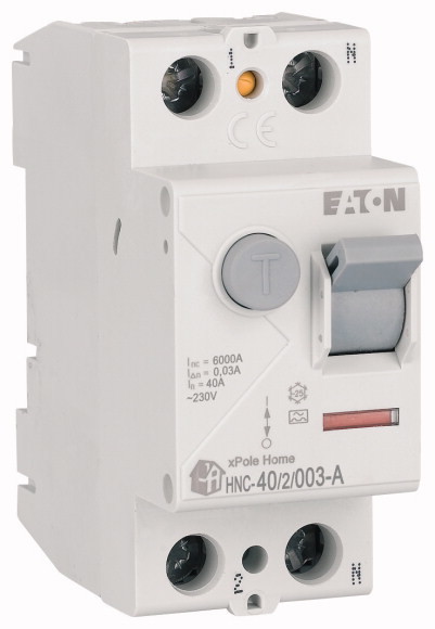 HNC-40/2/003-A Выключатель дифференциального тока (RCCB), 40A, 2p, 30мА, тип чувствительности A