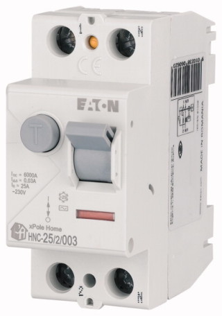 Выключатель дифференциального тока (RCCB), 25A, 2p, 30мА, тип чувствительности AC