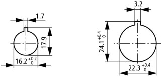 Ступенчатый переключатель, 1P , Iu = 10A, 1-4 Пол. , 45 °,  30x30 мм , переднее крепление в отверстия 22мм