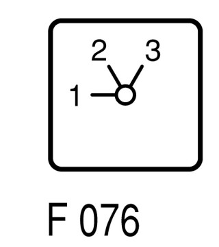 Ступенчатый переключатель, 1P , Iu = 10A, Пол. 1-3 , 45 °,  30x30 мм , переднее крепление в отверстия 22мм