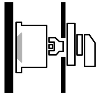 Ступенчатый переключатель, 2р , Ie = 25A , Пол. 1-5 , 45 °, заднее крепление