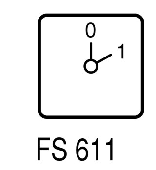 Переключатель управления , 2P, Ie = 12A , Пол. 0-1 , 45 °, модульное исполнение