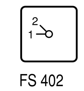 Ступенчатый переключатель, 2р , Ie = 12A , Пол. 1-2 , 45 °, переднее крепление