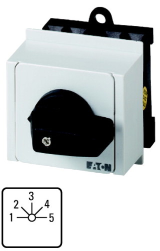 Ступенчатый переключатель, 1P , Ie = 12A , 1-5 Пол. , 45 °,  45x45 мм , модульное исполнение