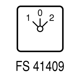 Переключатель фазы , 2P, Ie = 12A , Пол. START> 2-0-1 < START , 45 °  , 45x45 мм , модульное исполнение