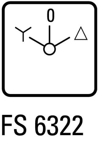 Переключатель звезда-треугольник , 3P , Ie = 12A, FS- Y 0 -D , 45 °, заднее крепление