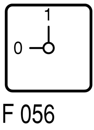 Выключатель , 2р , Iu = 10A, 0-1 Пол. , 90 °,  30x30mm , переднее крепление в отверстие 22мм