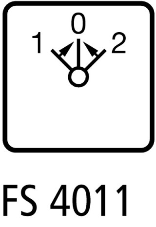 Реверсивный переключатель , 3P , Ie = 12A, FS- 1 > 0 < 2 , 45 °, 48х48 мм , переднее крепление