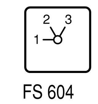 Ступенчатый переключатель, 5P , Ie = 12A , Пол. 1-3 , 60 ° ,  48х48 мм , переднее крепление
