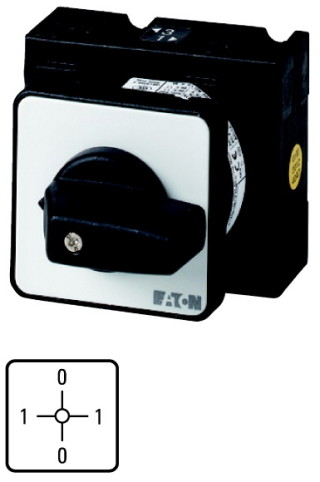 Переключатель вольтметров, 1P , Пол. 0-1-0-2 , 90 °, 48х48 мм , переднее крепление