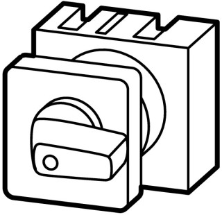 Выключатель, 2р , Iu = 10A, Пол. 1-0-2 , 90 °,  48х48 мм , переднее крепление