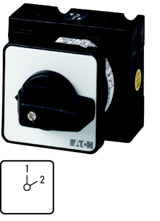 Реверсивный переключатель , 3P , Ie = 25A , Пол. 1-2 , 45 °,  48х48 мм , переднее крепление