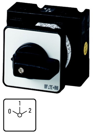 Выключатель, 4p , Ie = 25A , Пол. 0-1-2 , 45 °,  48х48 мм , переднее крепление