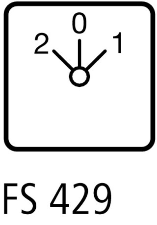 Переключатель управления , 6P, Ie = 12A , Пол. 2-0-1 , 45 °,  48х48 мм , переднее крепление в отверстие 22мм