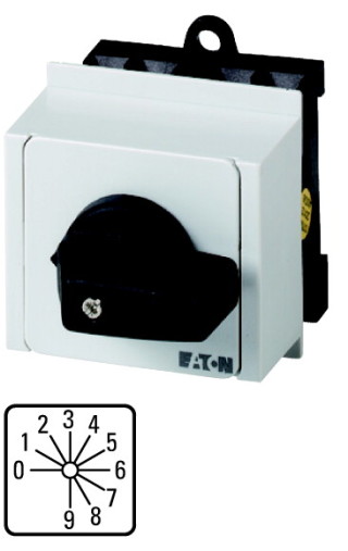 Кодирующий переключатель, Ie = 12A , Пол. 0-9 , 30 °,  45x45mm , модульное исполнение