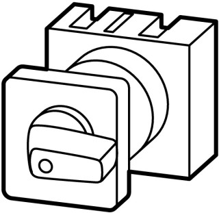 Выключатель, 2р , Iu = 10A, Пол. 1-0-2 , 90 °,  48х48 мм , переднее крепление в отверстие 22мм