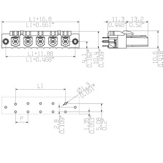 Штекерный соединитель печат BLL 7.62HP/02/180LF 3.2SN BK BX