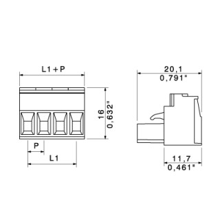 Штекерный соединитель печат BLZP 5.08HC/05/180 AU BL BX