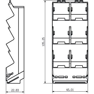 Корпуса для электроники CH20M45 S 3P/3P BK 2010