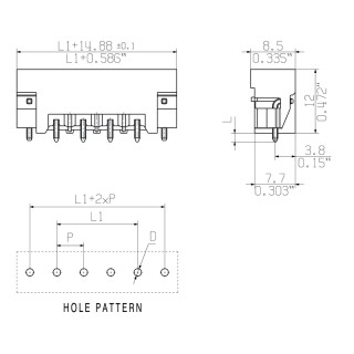 Штекерный соединитель печат SL 5.08HC/03/180LF 3.2SN OR BX