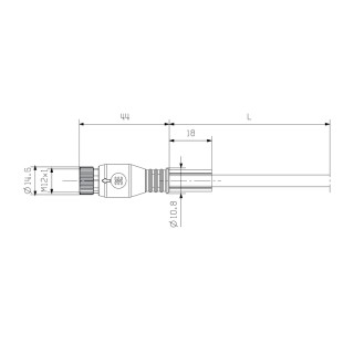 Круглые соед. разъемы|Прово SAIP-M12GM12G-2/4-0.3U