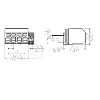 Штекерный соединитель печат BVF 7.62HP/04/180 BCF/08R SN BK BX