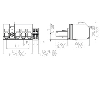 Штекерный соединитель печат BVF 7.62HP/02/180MSF2 BCF/08R SN BK BX