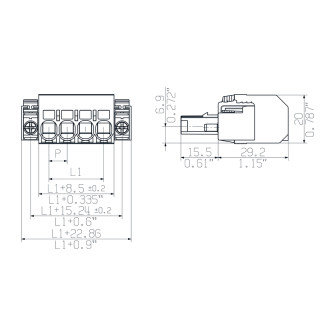 Штекерный соединитель печат BVF 7.62HP/05/180SF SN BK BX CO