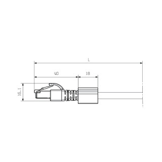 Готовый кабель данных IE-C6FP8LB0020M40M40-B