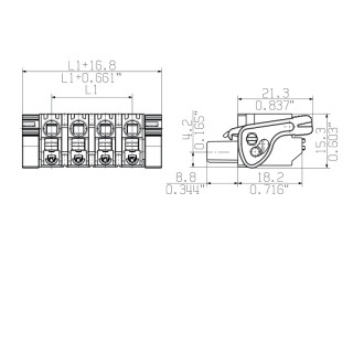 Штекерный соединитель печат BLF 7.62HP/06/180LR SN BK BX