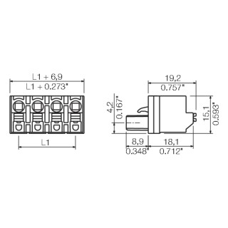 Штекерный соединитель печат BLF 7.62HP/09/180 SN OR BX