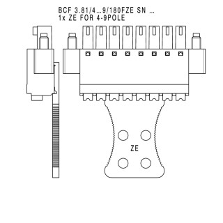 Штекерный соединитель печат BCF 3.81/16/180FZE SN BK BX