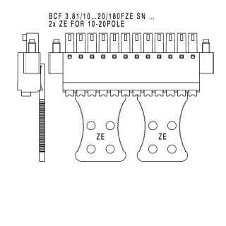 Штекерный соединитель печат BCF 3.81/05/180FZE SN OR BX