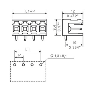 Штекерный соединитель печат SLA 05/90 3.2SN OR BX