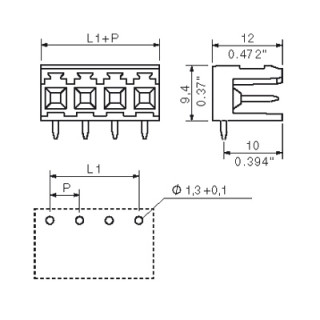 Штекерный соединитель печат SLA 08/90 3.2SN OR BX