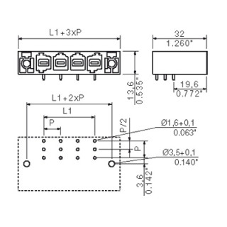 Штекерный соединитель печат SU 10.16HP/02/90F 3.5AG BK BX SO