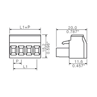 Штекерный соединитель печат BLA 4 SN GR