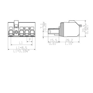 Штекерный соединитель печат BVF 7.62HP/02/180MF2 SN BK BX PRT