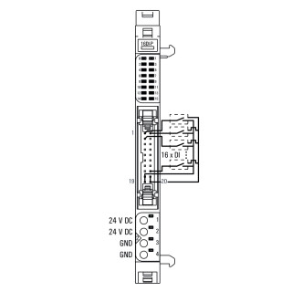 Штекерный соединитель печат UR20-16DI-P-PLC-INT