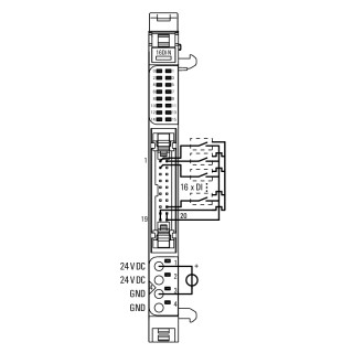 Штекерный соединитель печат UR20-16DI-N-PLC-INT