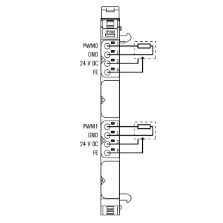 Штекерный соединитель печат UR20-2PWM-PN-0.5A