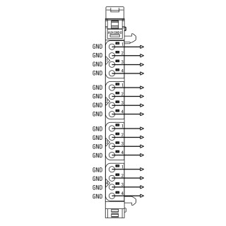 Field bus, decentralised pe UR20-16AUX-GND-O