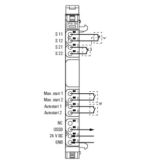 Field bus, decentralised pe UR20-PF-O-1DI-SIL