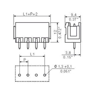 Штекерный соединитель печат SLA 02/180B 4.5SN BK BX